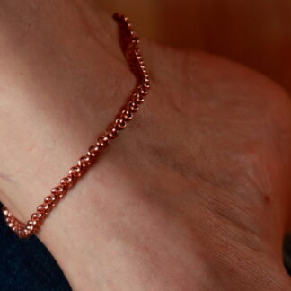 copper anklet round chain
