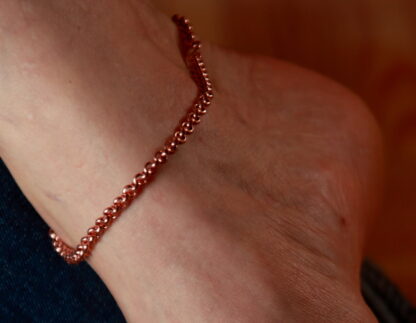 copper anklet round chain