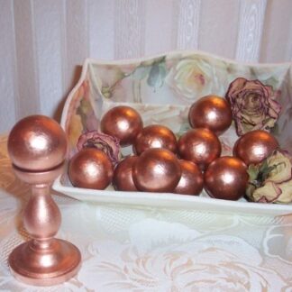copper-plated wooden ball