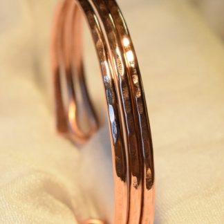 bracciale rame battuto 3 fili