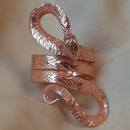 copper snake ring "Serpens Cauda" - Image 5