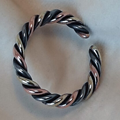 ring three metals copper iron brass