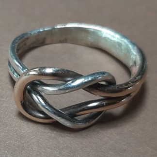 anello nodo in bronzo e argento