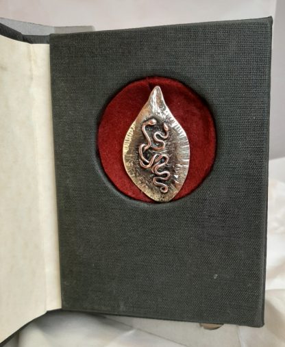 gift box and pendant with snake and malachite