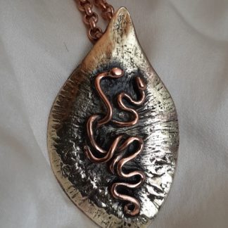 snake and malachite pendant