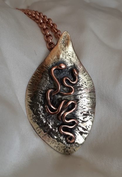 snake and malachite pendant