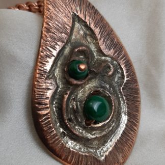 snake and malachite pendant