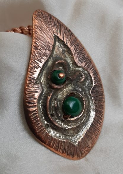snake and malachite pendant