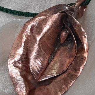 Pendentif-double feuille