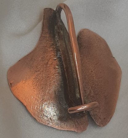 007-Copper and silver Ginkgo leaf brooch with slipcase and booklet on Goethe - Image 3
