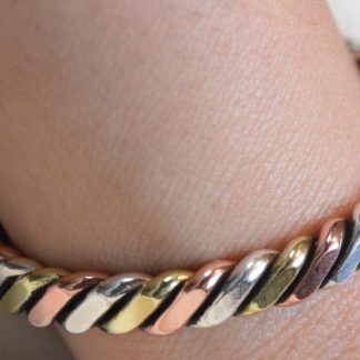 copper and silver bracelets