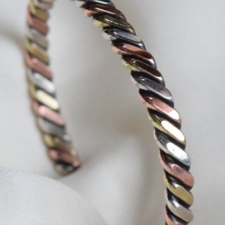 bracelet in copper, silver and brass 