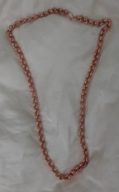 copper chain necklace - large rings