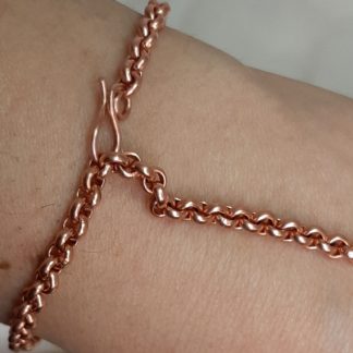 bracciale a catena in rame regolabile