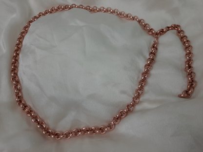 collier chaine cuivre - gros anneaux