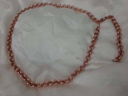 collier chaine cuivre - gros anneaux
