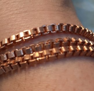 Bracelet vénitien triple tour chaîne en cuivre 