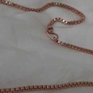 gancio in rame con catena veneziana in rame