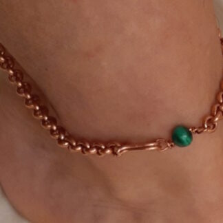 cavigliera con malachite