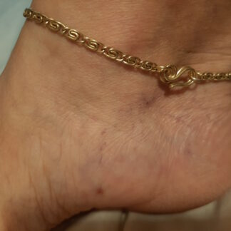 Greek chain brass anklet