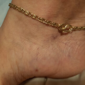 cavigliera "Greca" in ottone - unisex -