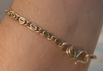 Greek chain brass bracelet