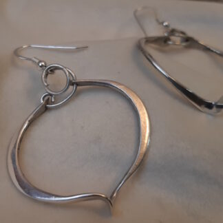 round silver earrings