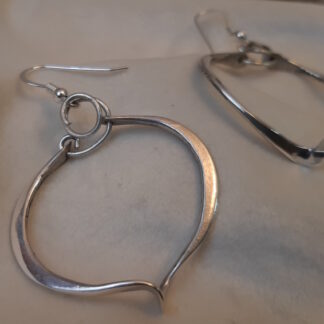 boucles d'oreilles rondes en argent