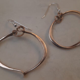 round bronze earrings