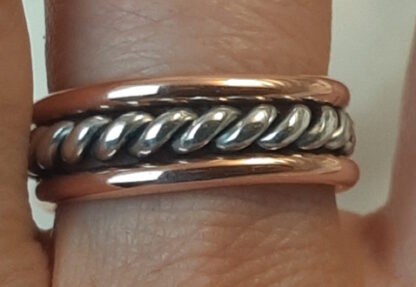 silver & copper ring "Rapunzel" - Image 2