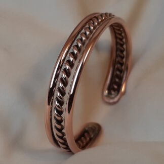 copper bracelet with "Rapunzel" braid